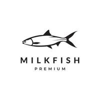 isolated milkfish logo design vector