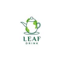 abstract teapot logo design drink vector