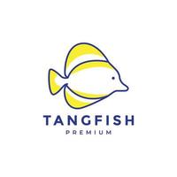 abstract tang fish logo design vector