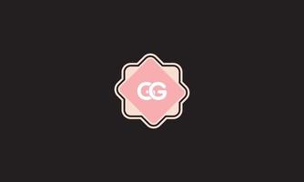 Letter GG logo with geometric shapes vector free vector template.