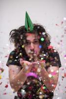 confetti man on party photo