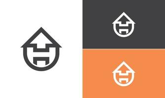 H home logo design vector free vector template