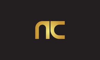 NC logo design vector free vector template