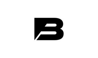 Letter B logo design. B logo icon design free vector illustration.