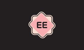 Letter EE logo with geometric shapes vector free vector template.