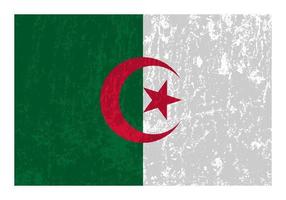 Algeria grunge flag, official colors and proportion. Vector illustration.