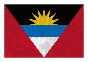 Antigua and Barbuda grunge flag, official colors and proportion. Vector illustration.