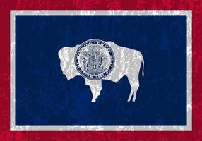 Wyoming state grunge flag. Vector illustration.