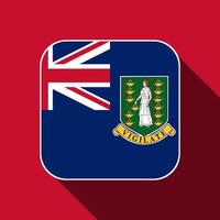 bandera de las islas vírgenes británicas, colores oficiales. ilustración vectorial vector