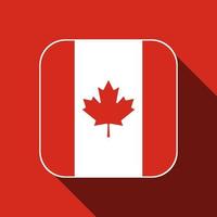 Canada flag, official colors. Vector illustration.