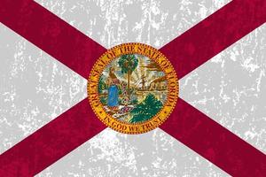 Florida state grunge flag. Vector illustration.