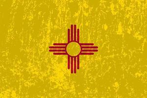 New Mexico state grunge flag. Vector illustration.