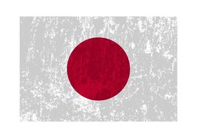 Japan grunge flag, official colors and proportion. Vector illustration.