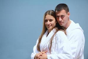 young couple on yacht photo