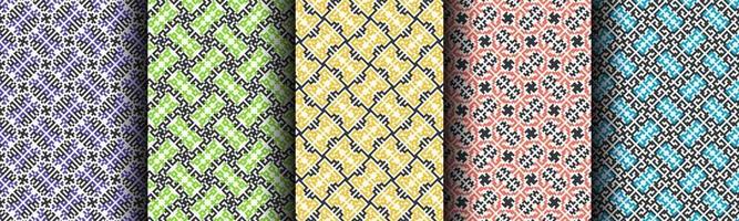 modern elegant geometric pattern background set for business vector