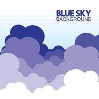 Blue sky with clouds background vector illustration design.