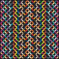 Abstract Bauhaus geometric pattern background vector circle