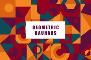 fondo bauhaus geométrico plano vector