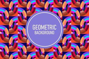 Flat geometric background vector