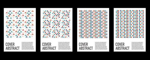 flat abstract cover collection vector