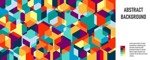 Flat geometric background vector