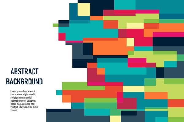 Flat geometric bauhaus background