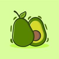 cute and unique avocado vector