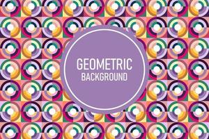 Flat geometric background vector