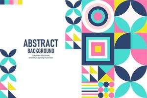 Flat geometric background vector