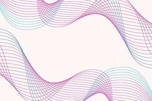 Pink background with wavy lines vector
