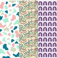 collection of colorful abstract pattern backgrounds vector