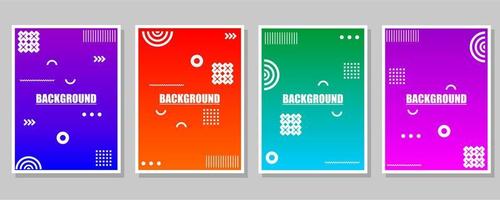 Abstract Bauhaus geometric pattern background vector circle