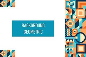 Flat geometric background vector