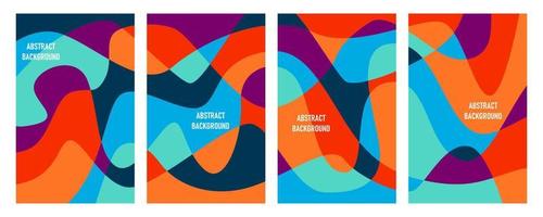 colección de portadas de formas abstractas vector