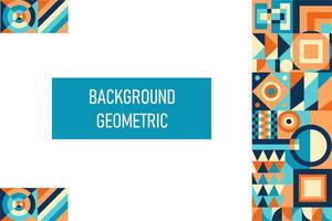 Flat geometric background vector