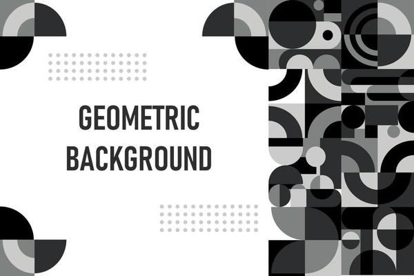Flat geometric bauhaus background