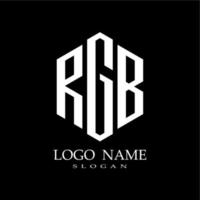 logotipo vectorial escrito rgb en blanco y negro vector