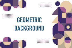 Flat geometric bauhaus background vector