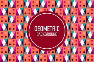 Flat geometric background vector