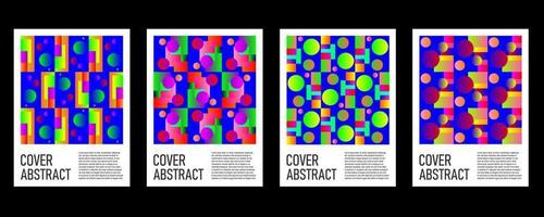 Abstract colorful geometric background for poster and cover vector