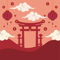 chinese new year theme background vector