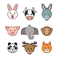 linda colección de vectores de personajes animales