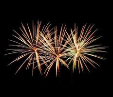 Fireworks light up the sky with dazzling display  - Vibrant color effect photo