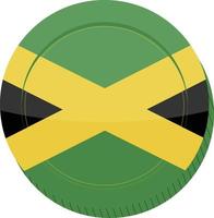 Jamaica Flag vector hand drawn flag, Jamaican Dollar vector hand drawn flag