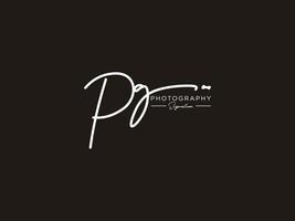 Letter PG Signature Logo Template Vector