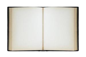 Open book isolated on white background photo