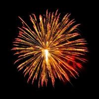 Fireworks Five - Five Fireworks Blast at 4th of July celebration in the United States  - Vibrant color effect photo