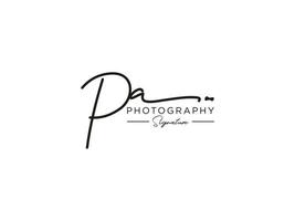 Letter PA Signature Logo Template Vector