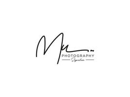 Letter MU Signature Logo Template Vector