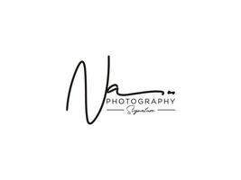 Letter NA Signature Logo Template Vector